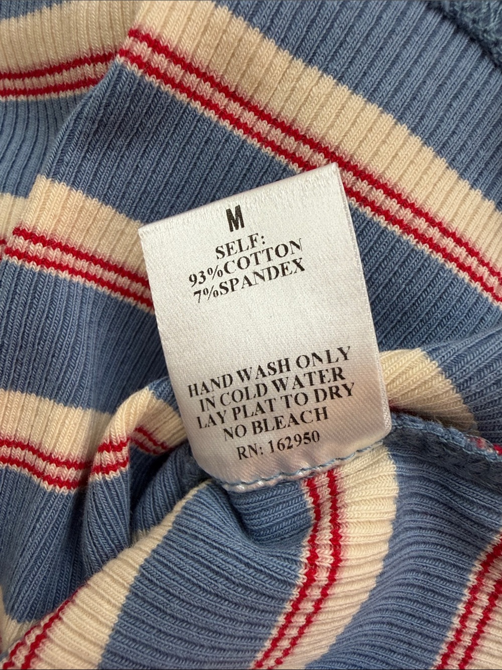 Fancy Boutique Simone Striped Top Blue Multi Medium New Trendy Cozy - Picture 9 of 9